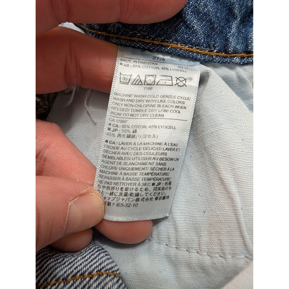 Banana Republic Womens Barrel Jean Medium Wash High Rise Tapered Blue Size 27/4 - Picture 5 of 7